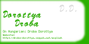 dorottya droba business card